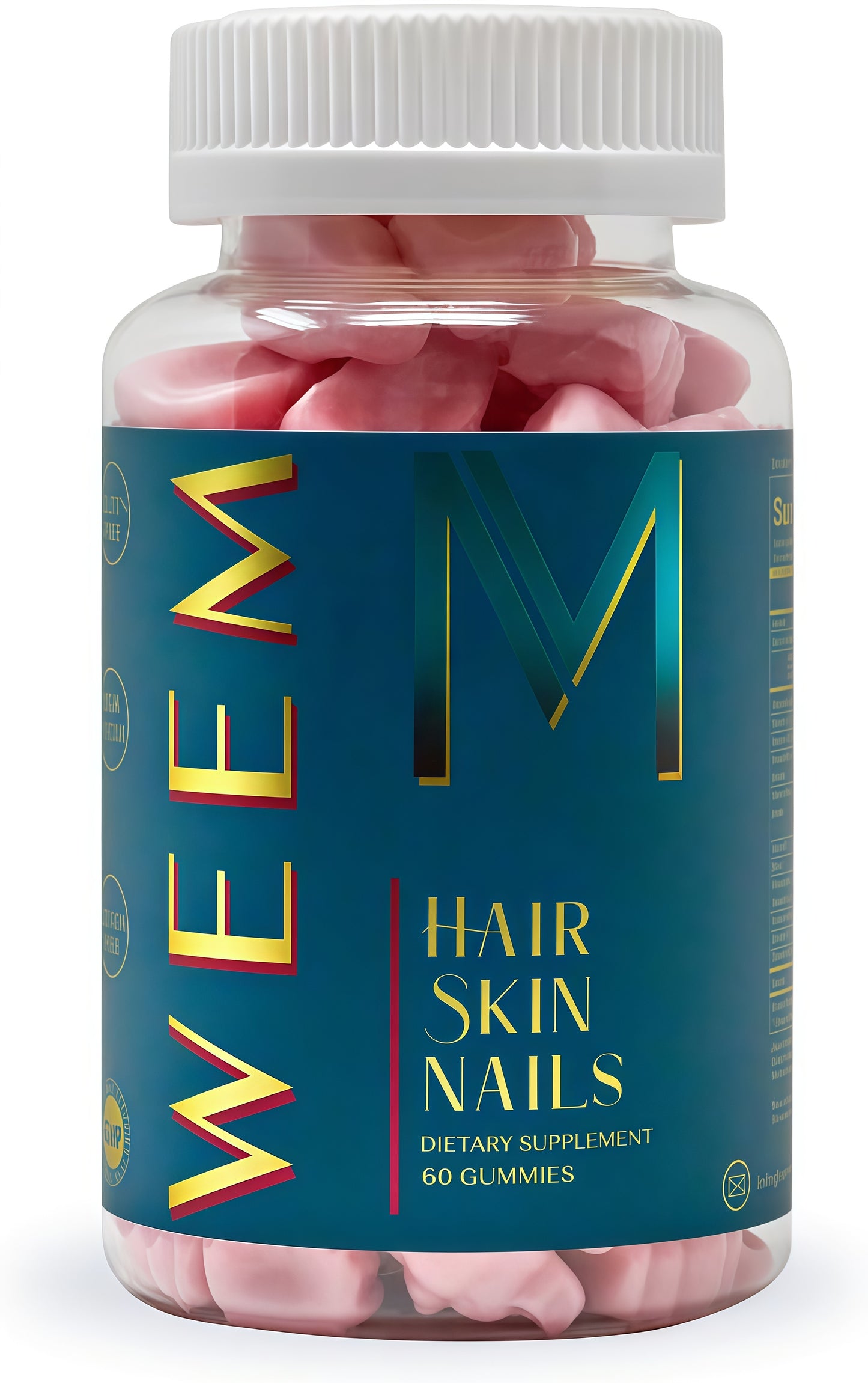WEEM Hair Skin and Nails Gummies - Supports Healthy Hair - Vegan biotin Vitamins for Women & Men Supports Faster Hair Growth, Stronger Nails, Healthy Skin, Extra Strength